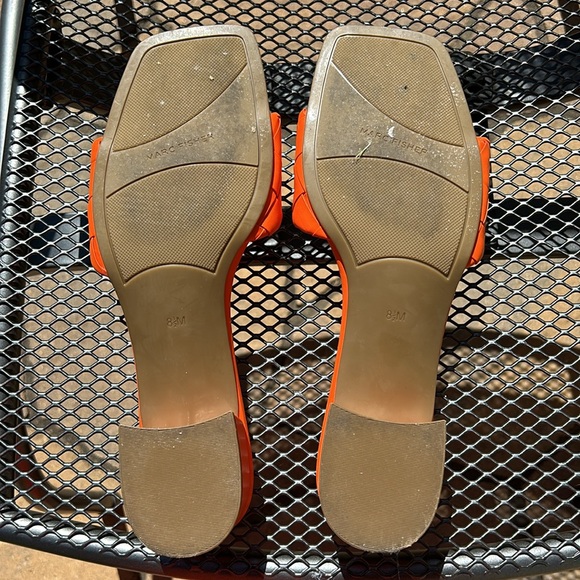 Orange basket weave slides mules - Picture 6 of 7